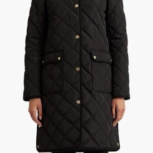 Ralph Lauren Berber collar Quilted Jacket XL Black